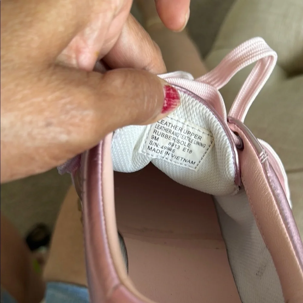 Tory Sport Pink Metallic Sneakers with White Soles
